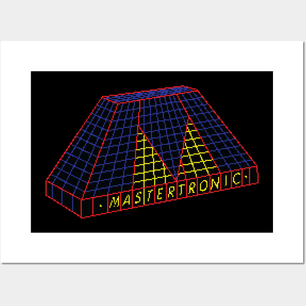 Retro Computer Games Mastertronic Logo Pixellated Wall Art by Meta Cortex